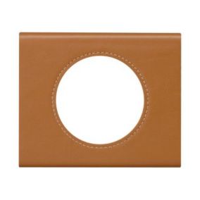 Plaque de finition 1 poste Legrand Céliane 0 694 21 coloris cuir caramel l.100 x P.8,5 x H.82 mm