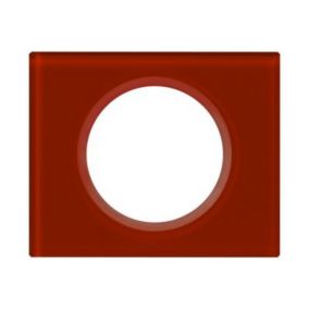 Plaque de finition 1 poste Legrand Céliane 0 694 71 coloris verre carmin l.100 x P.8,5 x H.82 mm