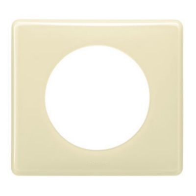 Plaque de finition 1 poste Legrand Céliane 0 988 20 coloris ivoire l.90 x P.8,5 x H.82 mm