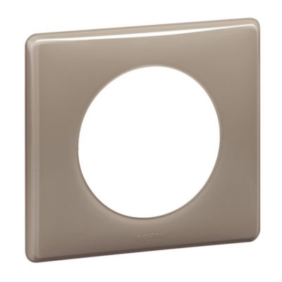 Plaque de finition 1 poste Legrand Céliane 0 988 23 coloris laqué galet l.90 x P.8,5 x H.82 mm