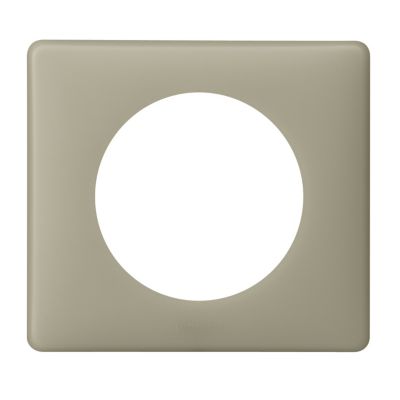 Plaque de finition 1 poste Legrand Céliane 0 988 44 coloris poudré argile l.90 x P.8,5 x H.82 mm