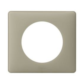 Plaque de finition 1 poste Legrand Céliane 0 988 44 coloris poudré argile l.90 x P.8,5 x H.82 mm