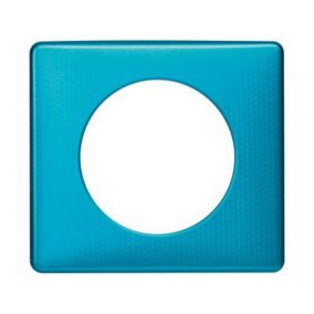 Plaque de finition 1 poste Legrand Céliane 0 988 56 coloris métal blue snake l.90 x P.8,5 x H.82 mm