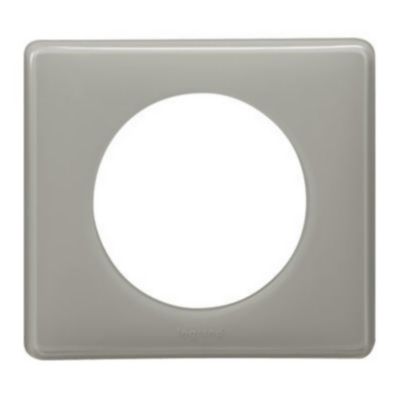 Plaque de finition 1 poste Legrand Céliane 0 988 59 coloris laqué gris perle l.90 x P.8,5 x H.82 mm