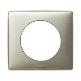 Plaque de finition 1 poste Legrand Céliane 0 998 60 coloris titane l.90 x P.9 x H.82 mm