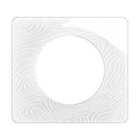 Plaque de finition 1 poste Legrand Céliane CP0621 coloris blanc relief l.90 x P.9 x H.82 mm