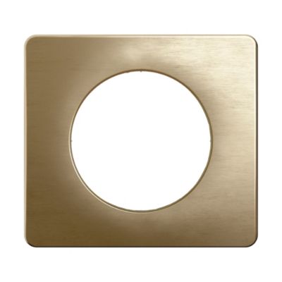 Plaque de finition 1 poste Legrand Céliane CP1621 coloris bronze satiné l.90 x P.9 x H.82 mm