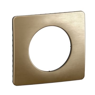 Plaque de finition 1 poste Legrand Céliane CP1621 coloris bronze satiné l.90 x P.9 x H.82 mm