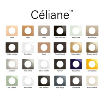 Plaque de finition 1 poste Legrand Céliane CP2001 coloris verre opale blanc l.101 x P.11 x H.84 mm