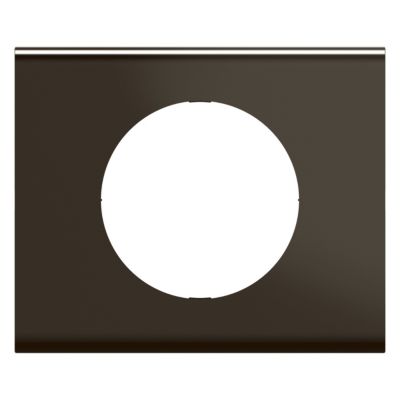 Plaque de finition 1 poste Legrand Céliane CP2201 coloris nickel sombre satiné l.101 x P.9 x H.83 mm