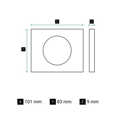Plaque de finition 1 poste Legrand Céliane CP2201 coloris nickel sombre satiné l.101 x P.9 x H.83 mm