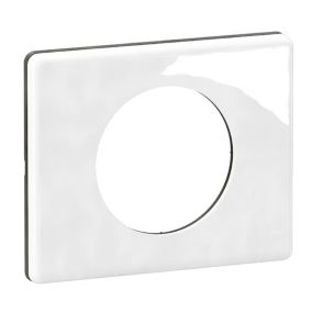 Plaque de finition 1 poste Legrand Céliane CP2301 coloris porcelaine de limoges l.100 x P.9 x H.83 mm
