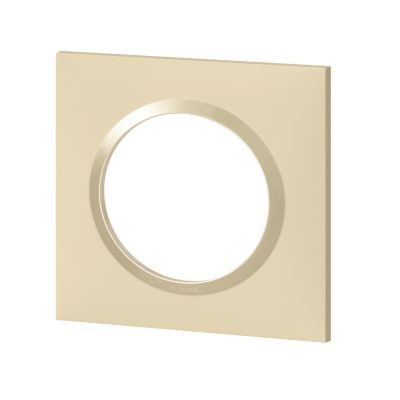 Plaque de finition 1 poste Legrand Dooxie 6 008 11 coloris dune mat avec bague dune brillante l.87 x P.10 x H.87 mm
