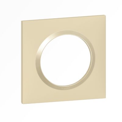 Plaque de finition 1 poste Legrand Dooxie 6 008 11 coloris dune mat avec bague dune brillante l.87 x P.10 x H.87 mm