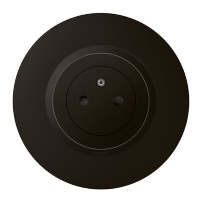 Plaque de finition 1 poste Legrand Dooxie 6 009 76 coloris noir velours l.100 x P.10 x H.100 mm
