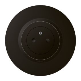 Plaque de finition 1 poste Legrand Dooxie 6 009 76 coloris noir velours l.100 x P.10 x H.100 mm