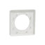 Plaque de finition 1 poste Odace Touch Kvadrat Schneider Electric tissu perle et liseré blanc
