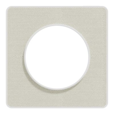 Plaque de finition 1 poste Schneider Electric Odace Kvadrat S520802KW coloris blanc l.85 x P.10 x H.85 mm
