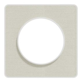 Plaque de finition 1 poste Schneider Electric Odace Kvadrat S520802KW coloris blanc l.85 x P.10 x H.85 mm