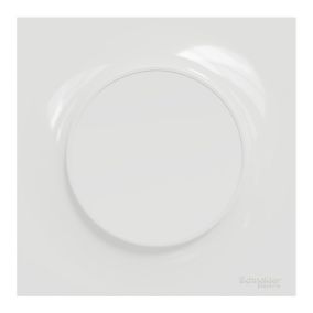 Plaque de finition 1 poste Schneider Electric Odace Styl S520702 coloris blanc l.85 x P.10 x H.85 mm