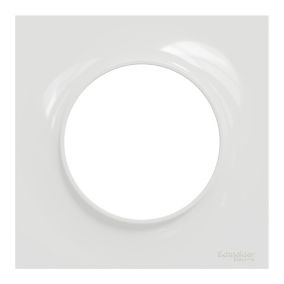 Plaque de finition 1 poste Schneider Electric Odace Styl S52C702 coloris blanc l.85 x P.10 x H.85 mm