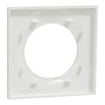 Plaque de finition 1 poste Schneider Electric Odace Styl S52C702 coloris blanc l.85 x P.10 x H.85 mm