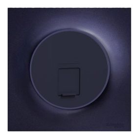 Plaque de finition 1 poste Schneider Electric Odace Styl S540702 coloris anthracite l.85 x P.10 x H.85 mm