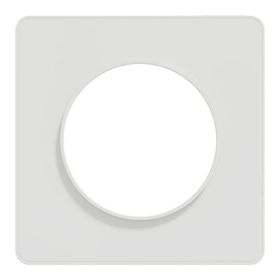 Plaque de finition 1 poste Schneider Electric Odace Touch S520802 coloris blanc l.85 x P.10 x H.85 mm