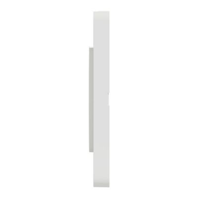 Plaque de finition 1 poste Schneider Electric Odace Touch S52C802 coloris blanc avec liseré blanc l.85 x P.10 x H.85 mm