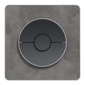 Plaque de finition 1 poste Schneider Electric Odace Touch S530802V coloris aluminium l.85 x P.10 x H.85 mm
