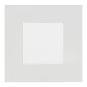 Plaque de finition 1 poste Schneider Electric Unica Déco Essentielle NU600218 coloris blanc l.88,6 x P.10,25 x H.85 mm