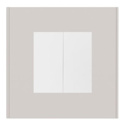Plaque de finition 1 poste Schneider Electric Unica Déco Essentielle NU600224 coloris gris clair l.88,6 x P.10,25 x H.85 mm