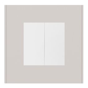 Plaque de finition 1 poste Schneider Electric Unica Déco Essentielle NU600224 coloris gris clair l.88,6 x P.10,25 x H.85 mm