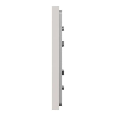 Plaque de finition 1 poste Schneider Electric Unica Déco Essentielle NU600224 coloris gris clair l.88,6 x P.10,25 x H.85 mm