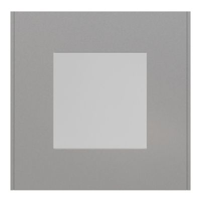 Plaque de finition 1 poste Schneider Electric Unica Déco Essentielle NU600230 coloris aluminium l.88,6 x P.10,25 x H.85 mm