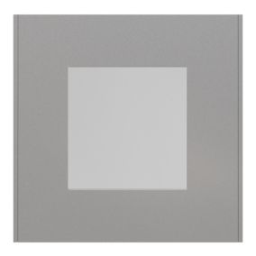 Plaque de finition 1 poste Schneider Electric Unica Déco Essentielle NU600230 coloris aluminium l.88,6 x P.10,25 x H.85 mm