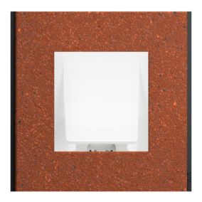 Plaque de finition 1 poste Schneider Electric Unica Déco Signature NU600271 coloris terracotta l.92 x P.10,25 x H.85 mm
