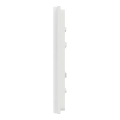 Plaque de finition 1 poste Schneider Electric Unica Déco Signature NU600279 coloris blanc translucide l.92 x P.10,25 x H.85 mm