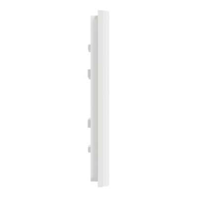 Plaque de finition 1 poste Schneider Electric Unica Déco Signature NU600279 coloris blanc translucide l.92 x P.10,25 x H.85 mm