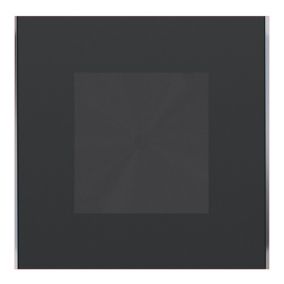 Plaque de finition 1 poste Schneider Electric Unica Déco Subtile NU600243 coloris anthracite avec liseré argent l.88,6 x P.10,25 x H.85 mm