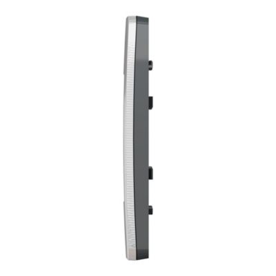 Plaque de finition 1 poste Schneider Electric Unica Studio Métal NU280256F coloris blanc aluminium avec liseré noir l.85 x P.10 x H.85 mm