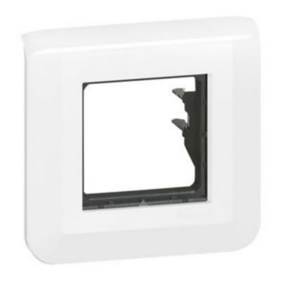 Plaque de finition 2 modules Legrand Mosaïc 0 994 71 coloris blanc l.82 x P.9 x H.82 mm