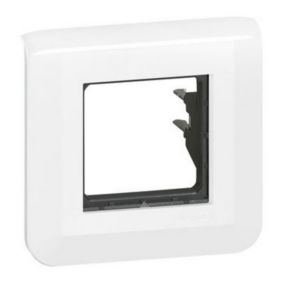 Plaque de finition 2 modules Legrand Mosaïc 0 994 71 coloris blanc l.82 x P.9 x H.82 mm