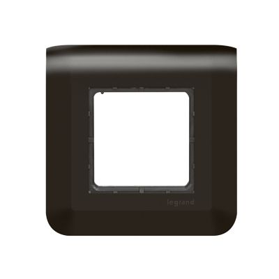 Plaque de finition 2 modules Legrand Mosaïc 0 994 80 coloris noir l.82 x P.8,5 x H.82 mm