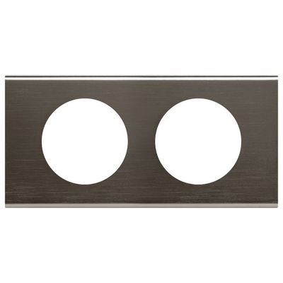 Plaque De Finition - LEGRAND - Céliane - 2 Postes - Métal - Bronze Doré - 71mm Pas Cher