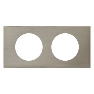 Plaque de finition 2 postes Legrand Céliane 0 691 02 coloris inox ...