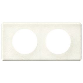 Plaque de finition 2 postes Legrand Céliane 0 693 52 coloris songe (porcelaine) l.170 x P.8,5 x H.82 mm