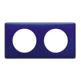 Plaque de finition 2 postes Legrand Céliane 0 988 36 coloris nuit d'encre l.161 x P.8,5 x H.82 mm