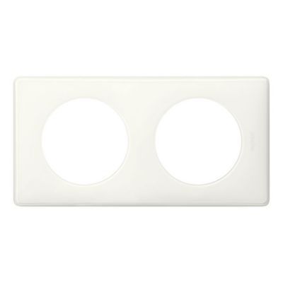 Plaque de finition 2 postes Legrand Céliane 0 988 60 coloris blanc l.161 x P.9 x H.82 mm