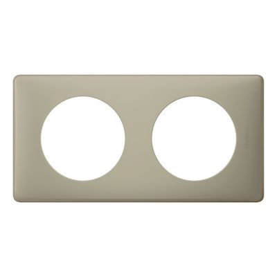 Plaque de finition 2 postes Legrand Céliane 0 988 64 coloris poudré argile l.161 x P.8,5 x H.82 mm